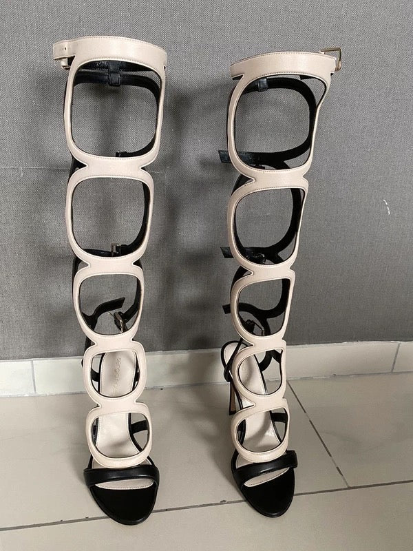 Sergio Rossi Arabesque Gladiator Heel Brand New - 36.5/37