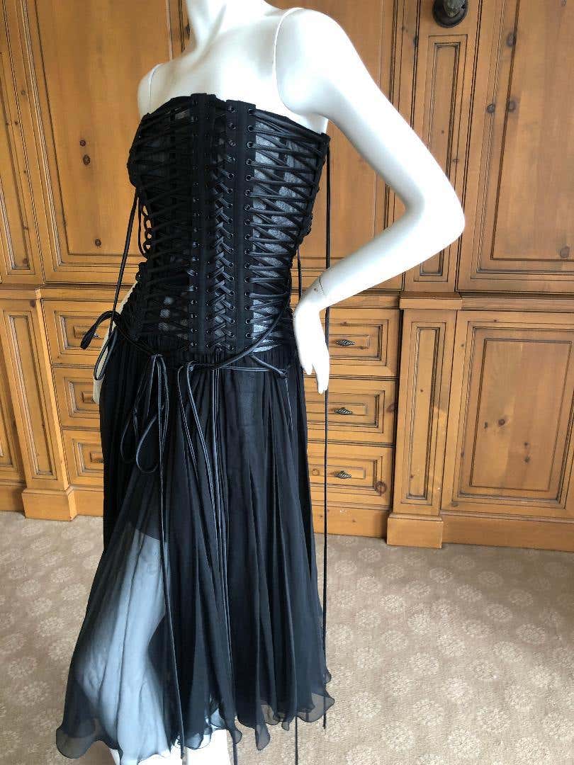 Dolce & Gabbana Daring Lace Up Corset Dress - M