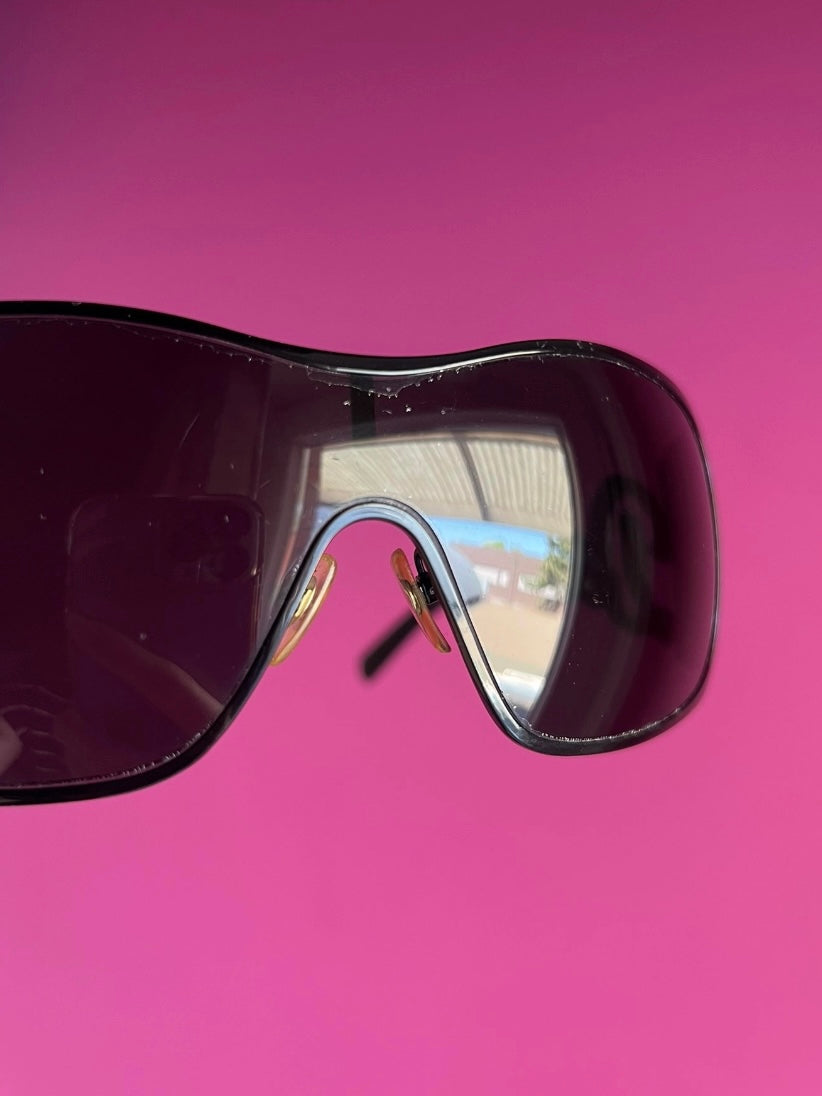 D&G Shield Wrap Blackout Sunglasses
