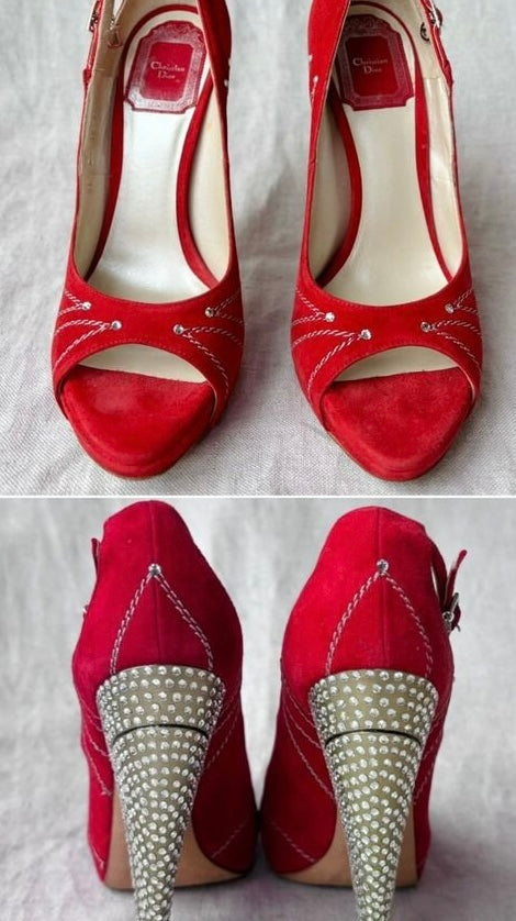 Dior Diamante Runway Heels - 37