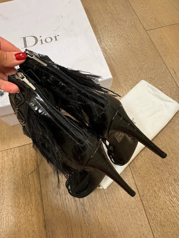 Dior by Galliano Feather Heels - 37