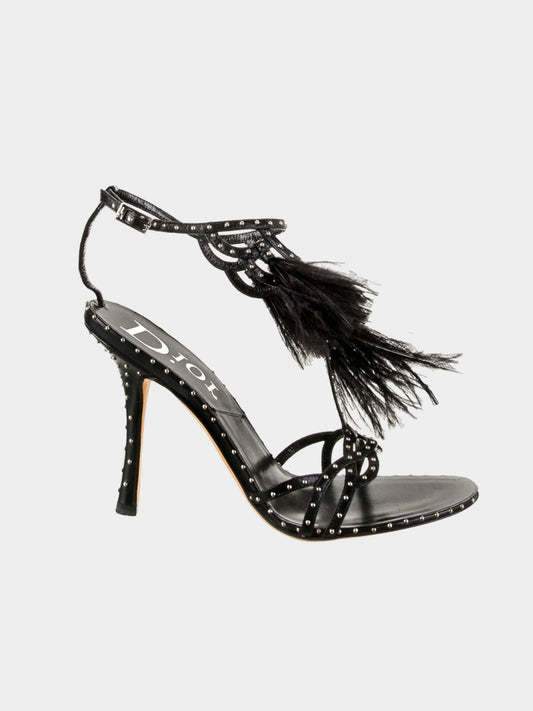 Dior by Galliano Diamanté Feather Heel Brand New - 36