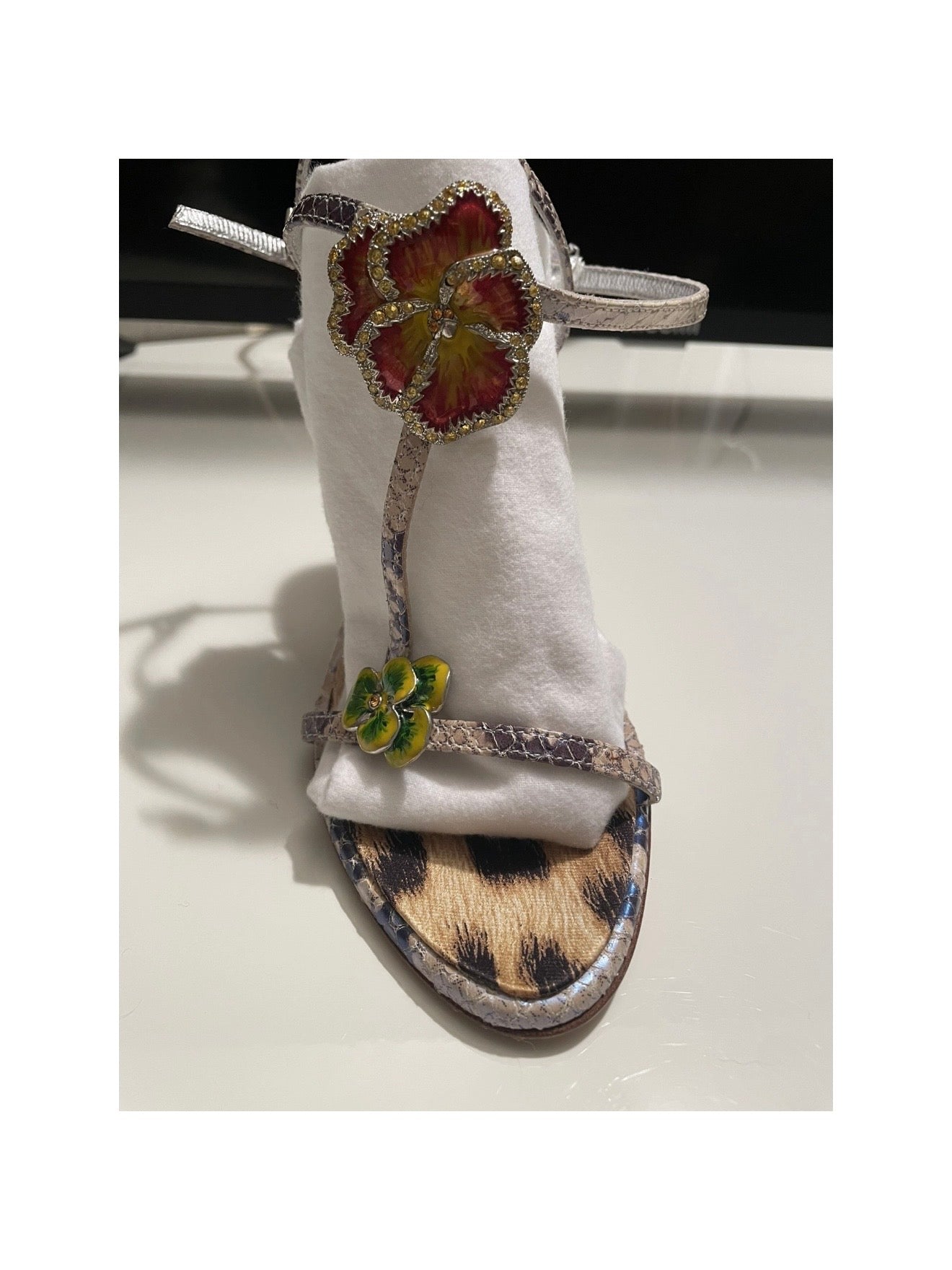Roberto Cavalli Flower Heels - 35