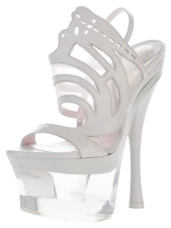 Versace 2012 Runway Plexiglass Platform Heels - 41