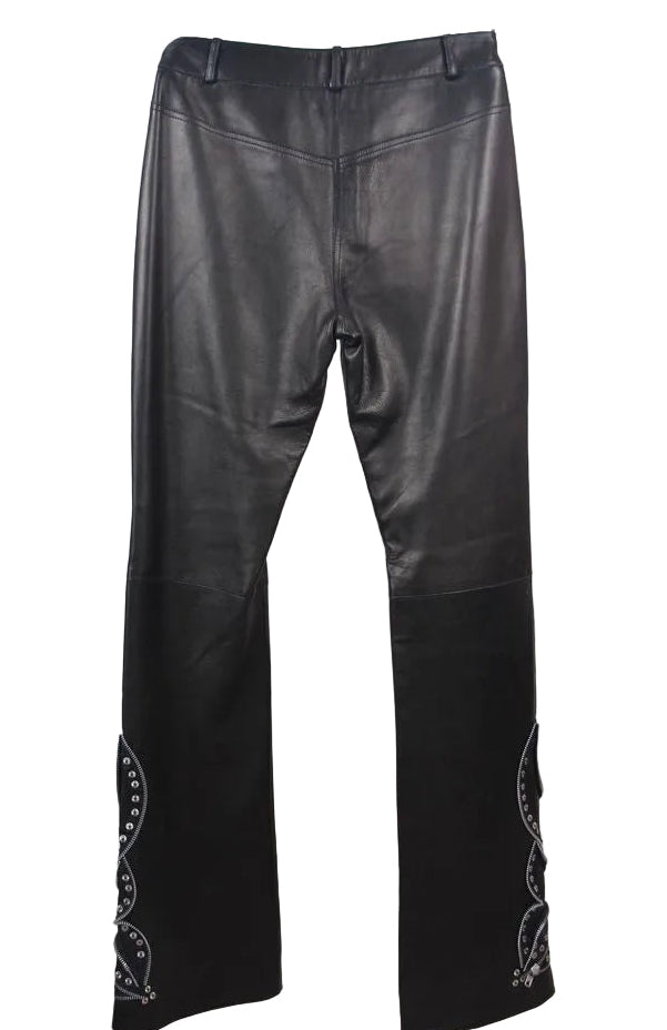 Dior 2003 Leather Studded Trousers - M
