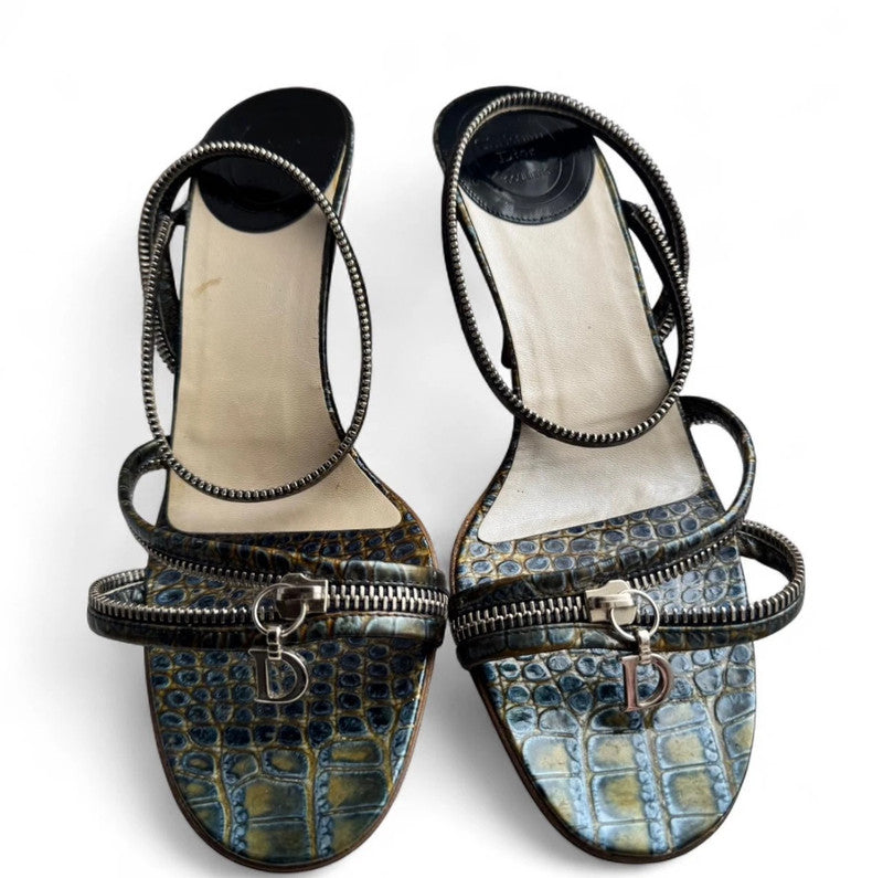 Dior Snakeskin Zip Heels Brand New - 40