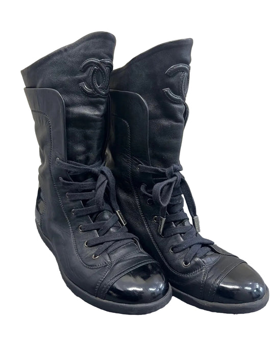 Chanel High Top Ankle Boots - 37.5/38