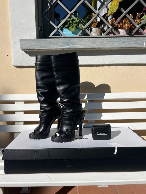 Dsquared2 Buckle Boots Black - 39