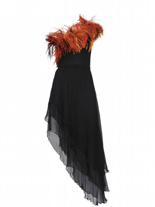 Yves Saint Laurent 1993 Ostrich Feather Disco Gown Brand New - S