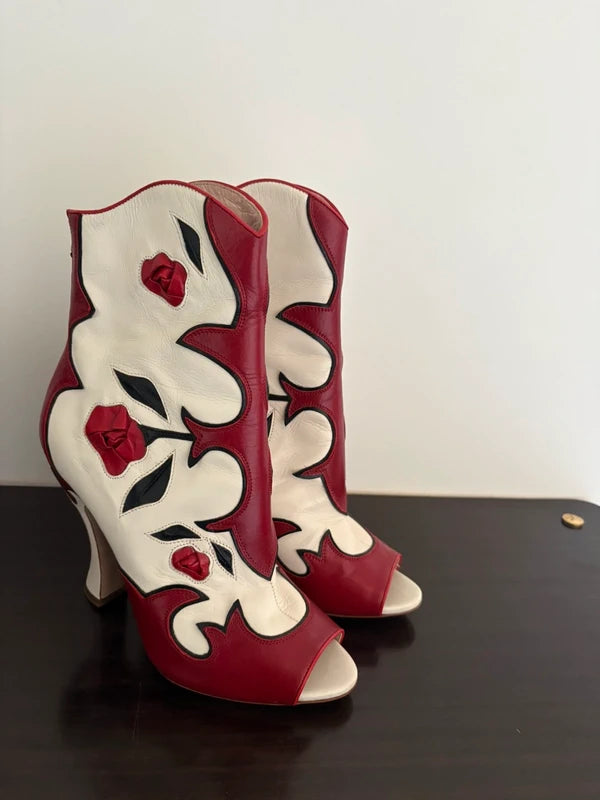 Miu Miu 2012 Roses Ankle Boots - 39