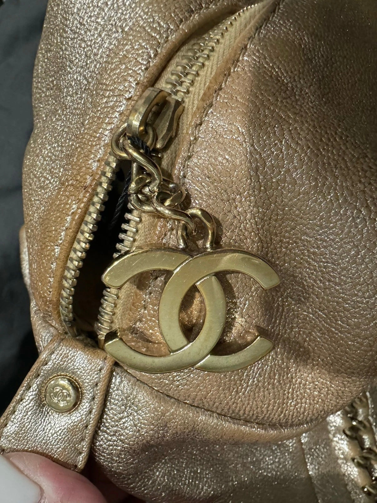 Chanel Bowling Bag Gold Jumbo