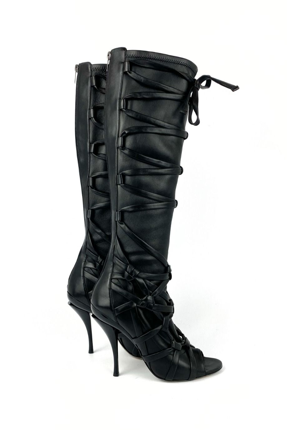 Jimmy Choo Anneli Gladiator Boots Black - 38.5
