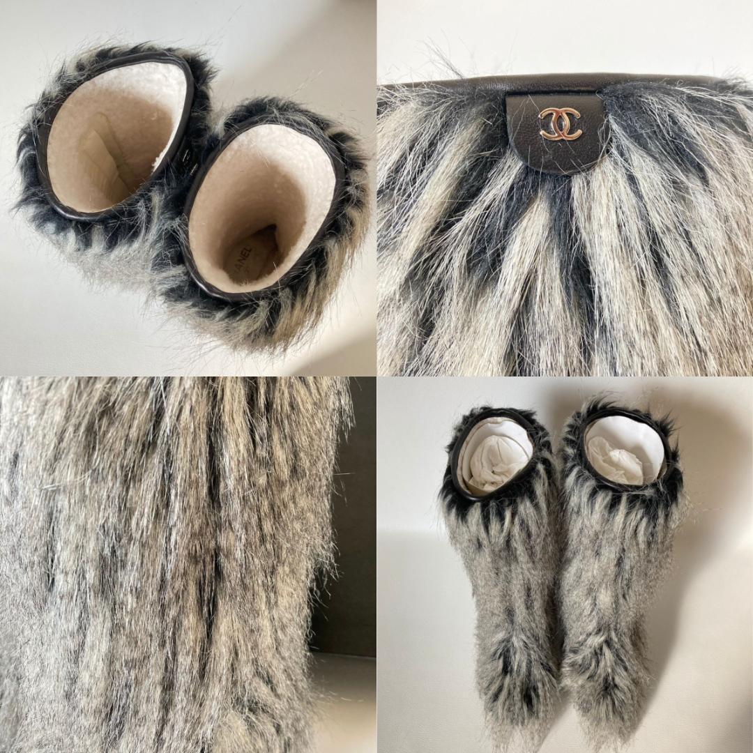 Chanel Fur Yeti Boots Brand New - 37.5