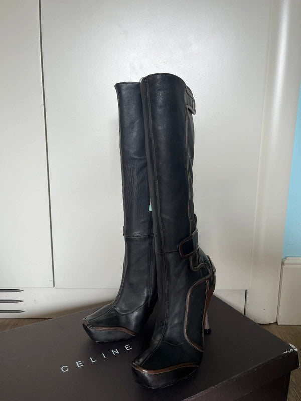 Celine Fall 2008 Moto Boots - 38.5