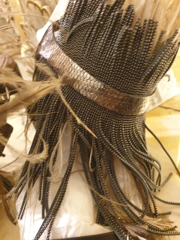 Brunello Cuccinelli Ostrich Feather Heels Brand New - 37