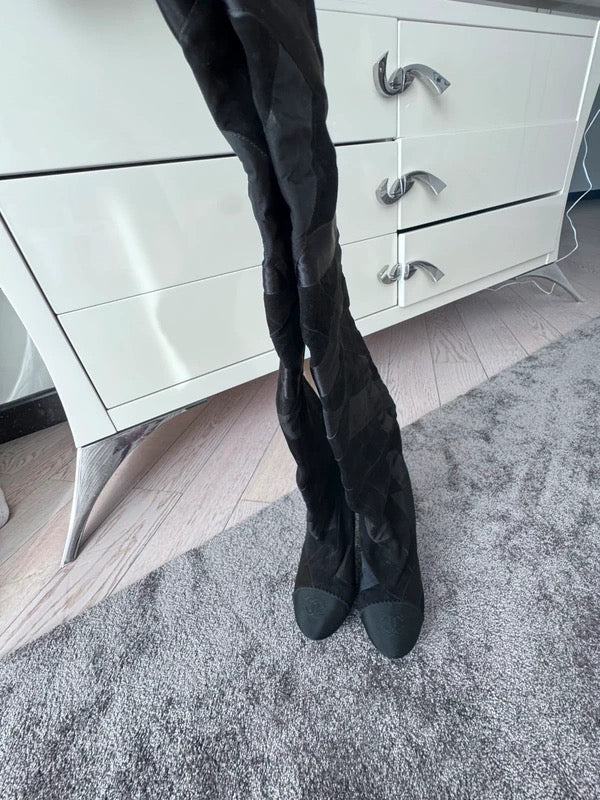 Chanel Patchwork Boots - 39