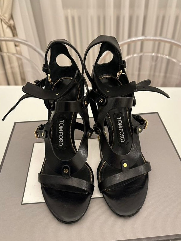 Tom Ford Gladiator Heels Matte Leather - 37/37.5