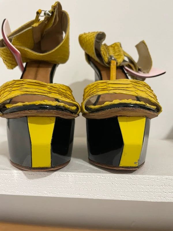 Giuseppe Python Strap Wedges - 39