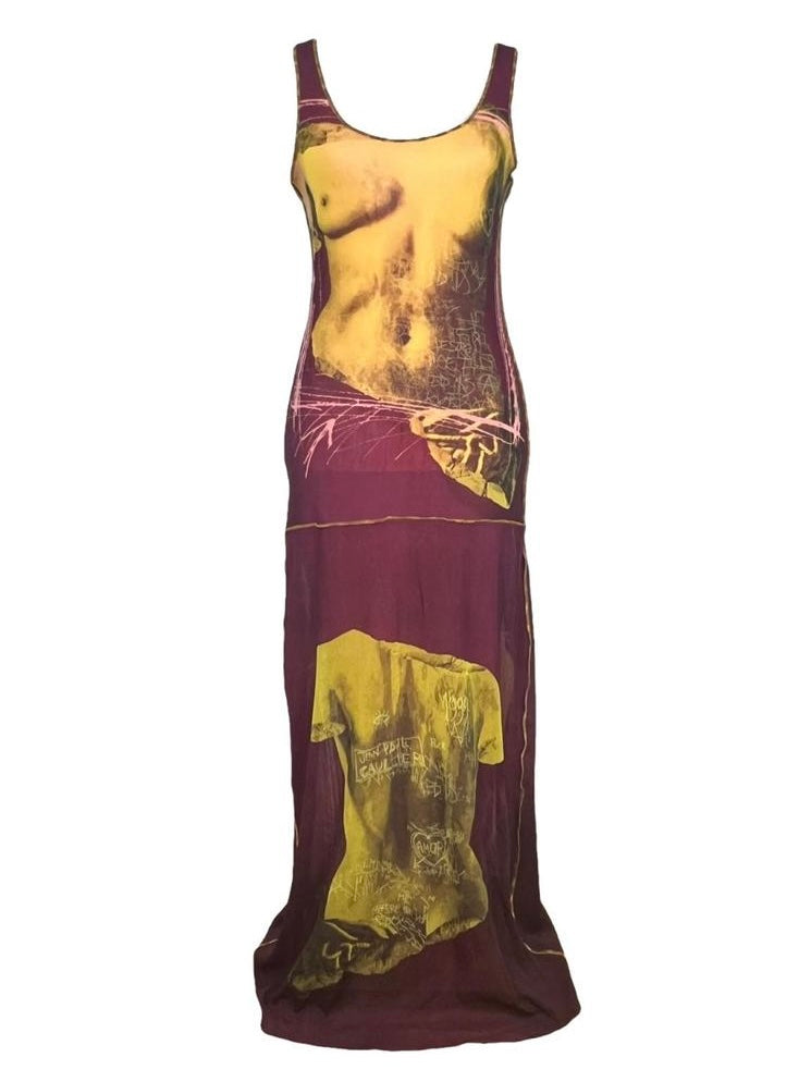 Jean Paul Gaultier S/S 1999 Venus De Milo Mesh Dress - L