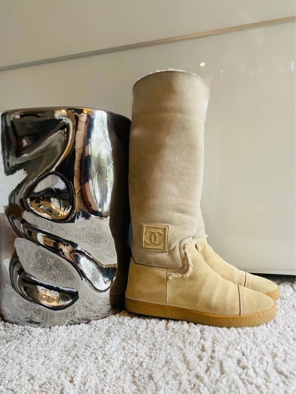 Chanel “Ugg” Shearling Boots - 40