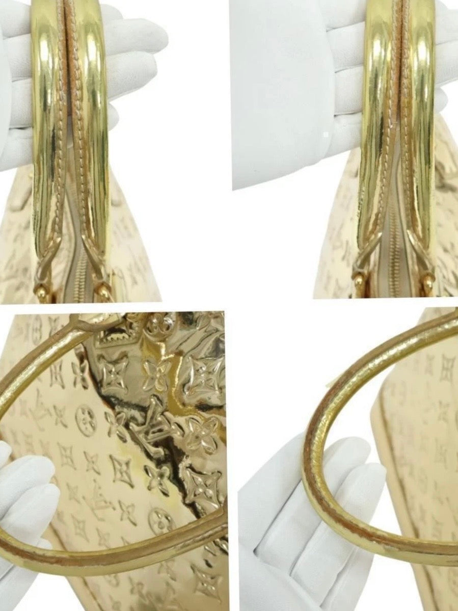 Louis Vuitton Alma Handbag Monogram Miroir PVC Gold