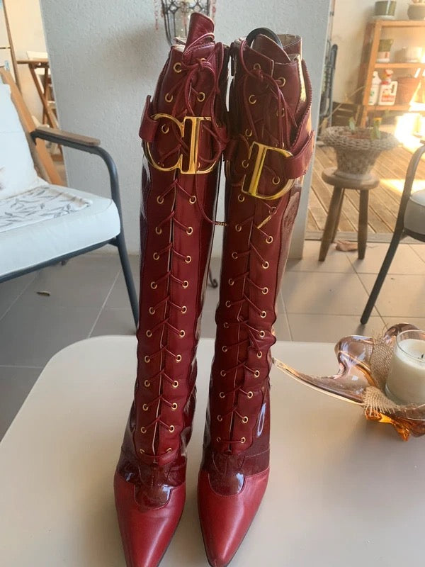 Dior Galliano CD Buckle Boots - 39