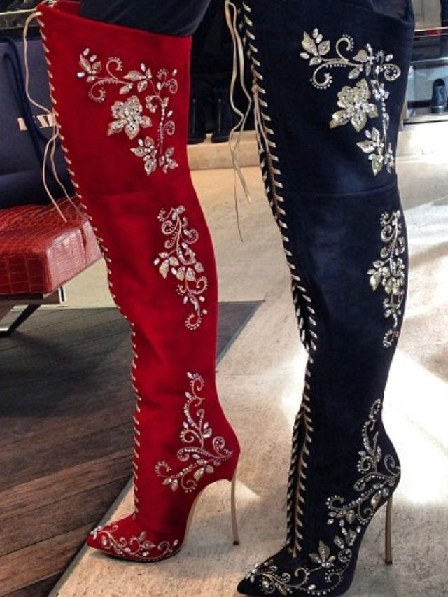 Casadei Limited Edition Swarovski Boots - 37