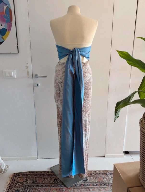 Jean Paul Gaultier Spring 2001 Silk Strapless Constellation Dress - M/L