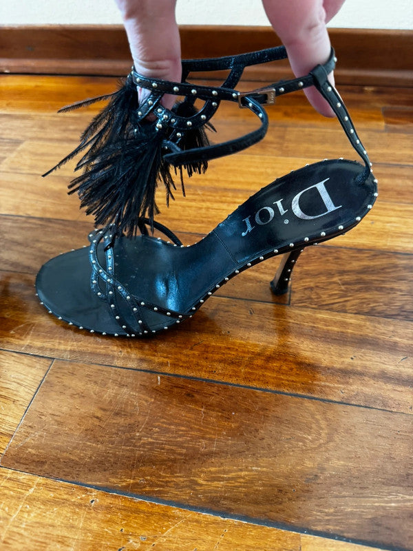 Dior Galliano Feather Heels - 39