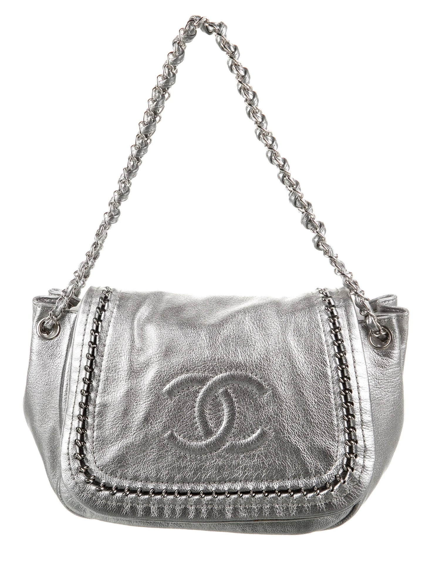Chanel Silver Shoulder Bag