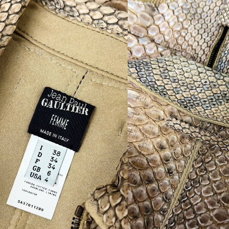 Jean Paul Gaultier SS 2007 Crocodile Zip Up Vest Jacket - S