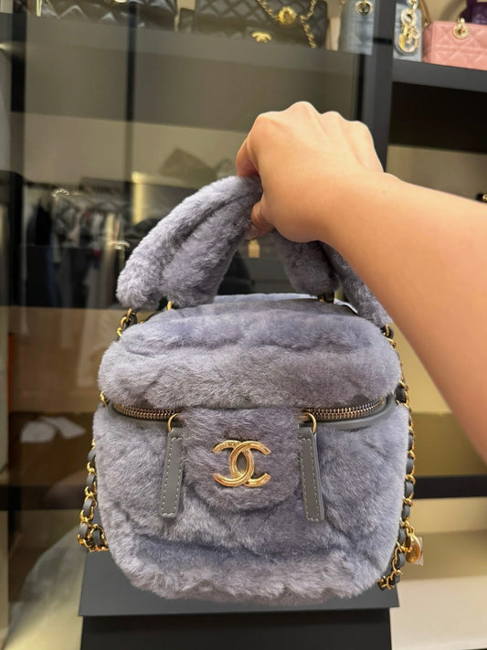 Chanel Shearling Vanity Bag Small