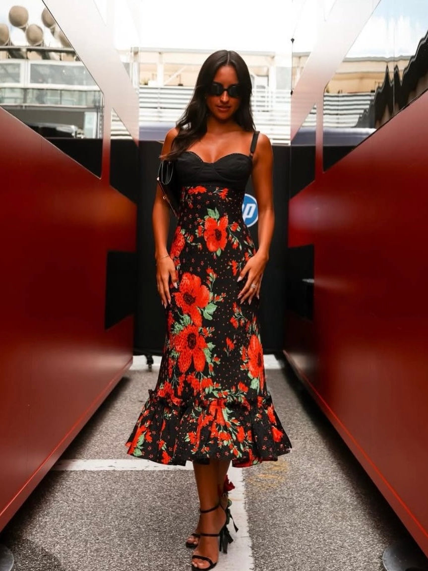 Dolce & Gabbana Silk Poppy Dress - S