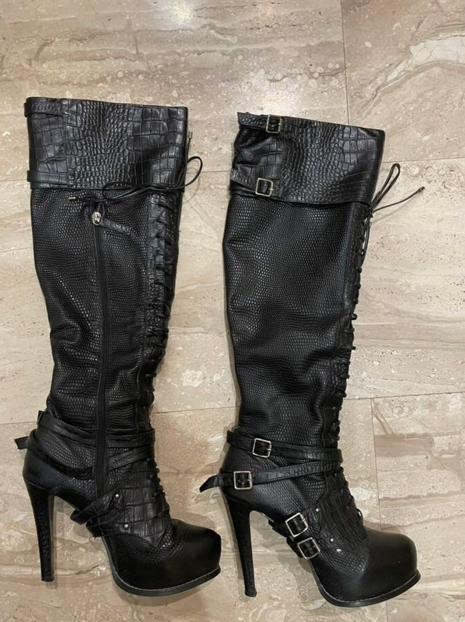 Christian Dior Croc Boots 2011 Runway - 39.5/40