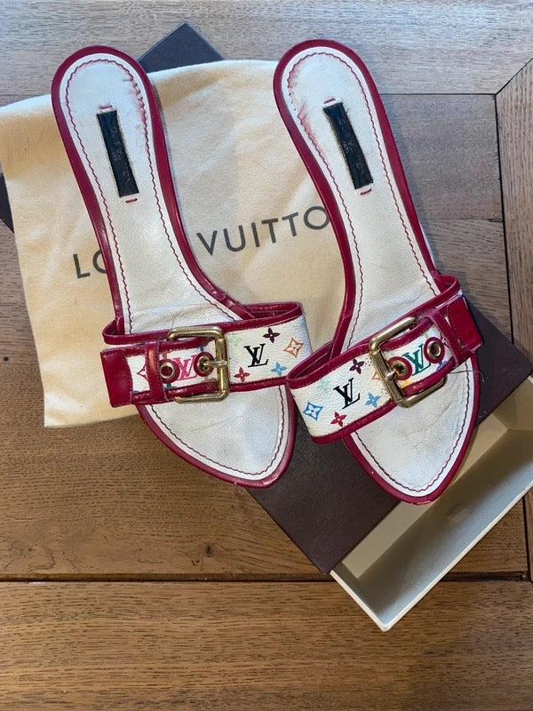 Louis Vuitton x Takashi Murakami Kitten Mules - 38.5