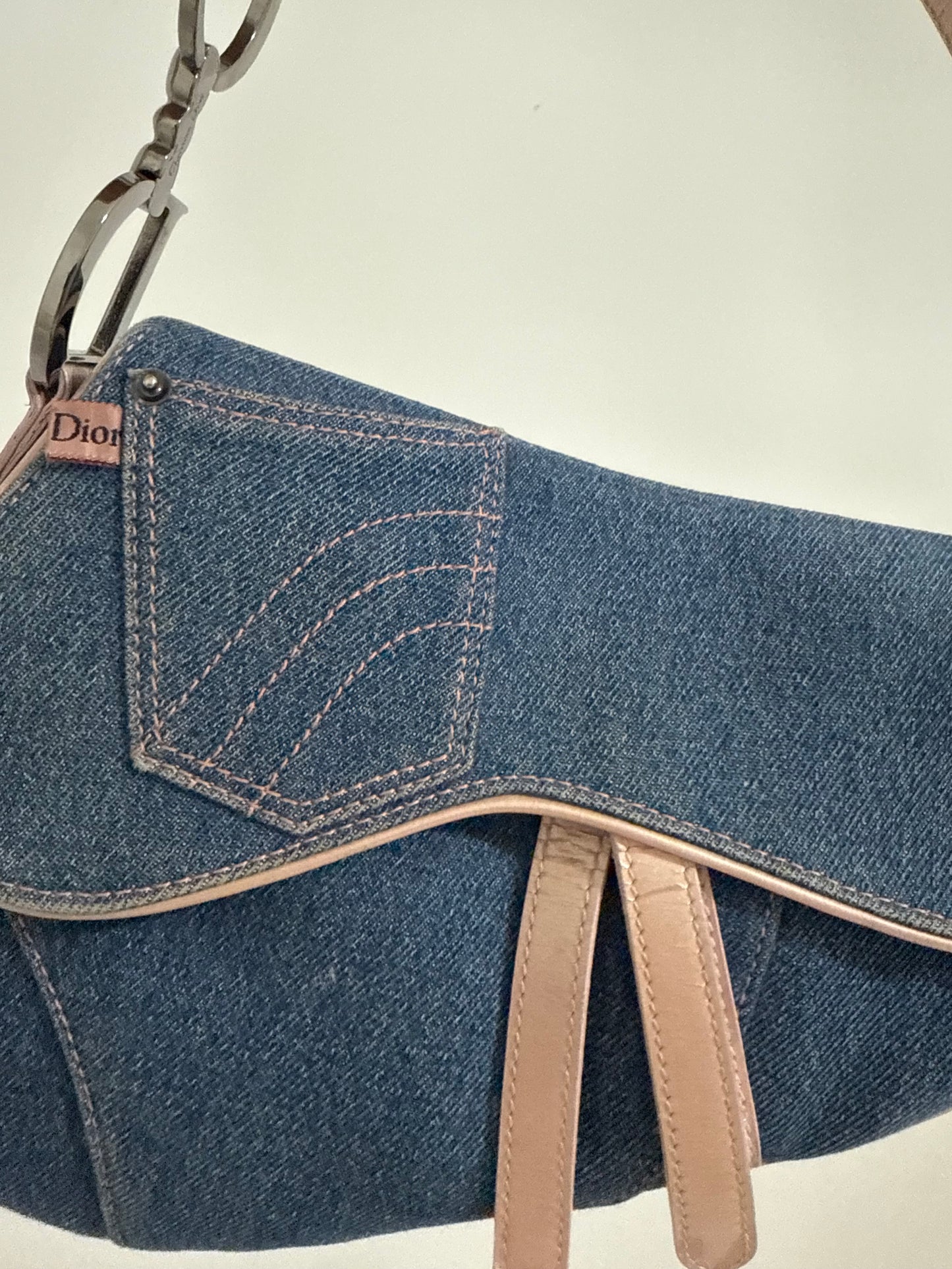 Dior Denim Saddle Bag