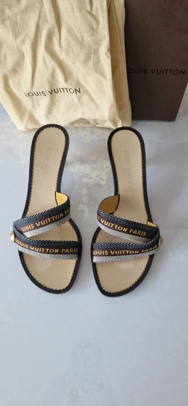 Louis Vuitton Logo Mules - 38.5