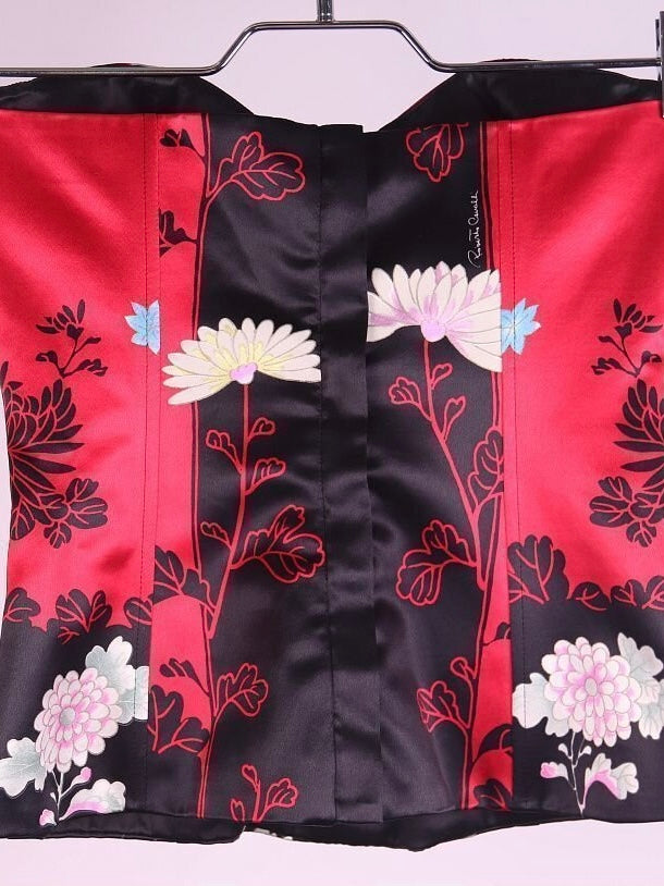 Roberto Cavalli 2008 Floral Silk Corset - S