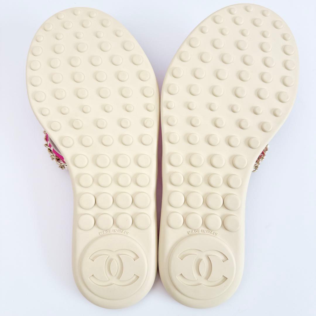 Chanel 2021 Coco Beach Thong Flip Flops Brand New - 35/35.5