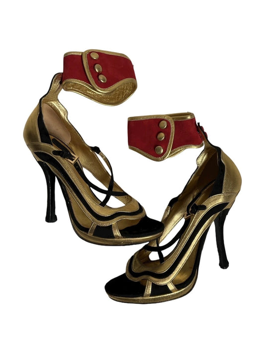 Prada Fairy Detachable Ankle Cuff Heels - 39