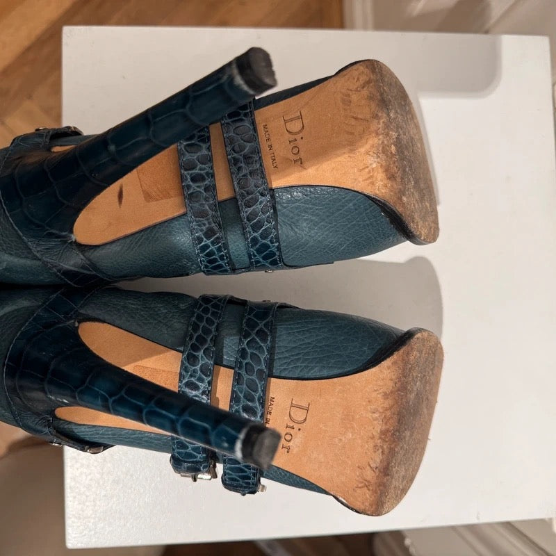 Dior Croc Print Runway 2011 Boots - 40