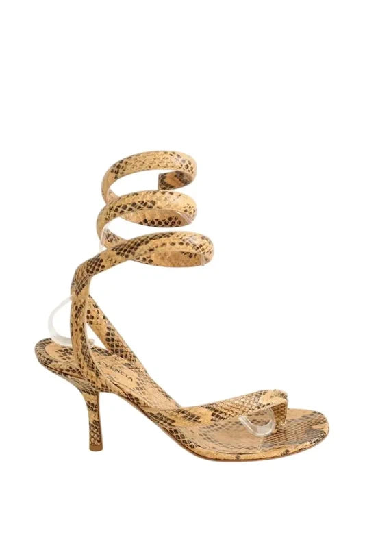 Botegga Venetta Python Spiral Heels Yellow - 37