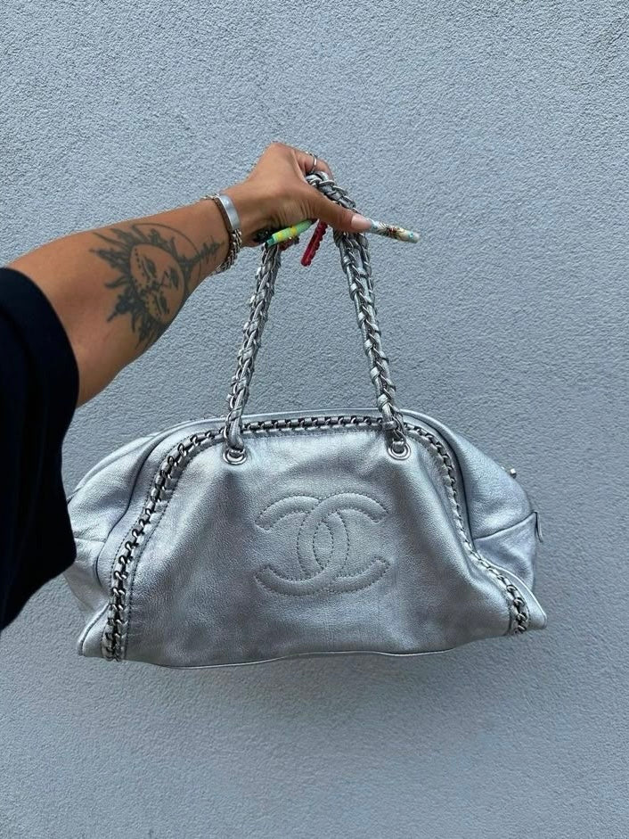 Chanel Bowling Bag Silver
