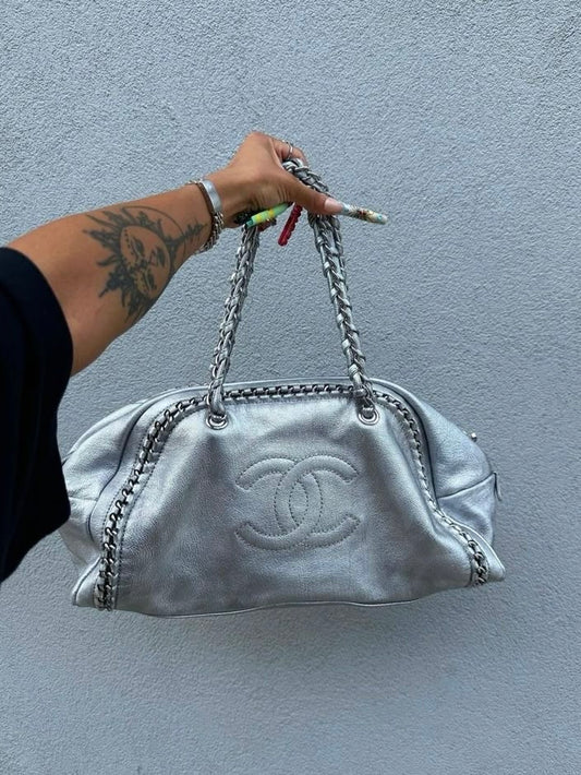 Chanel Bowling Bag Silver