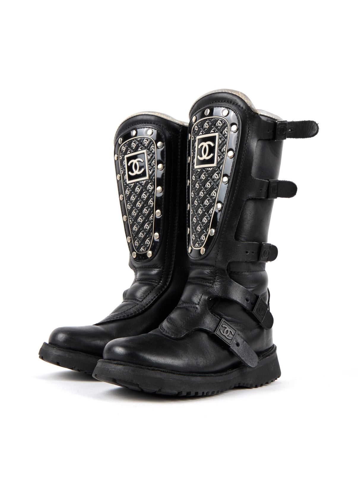 Chanel Moto Boots - 36