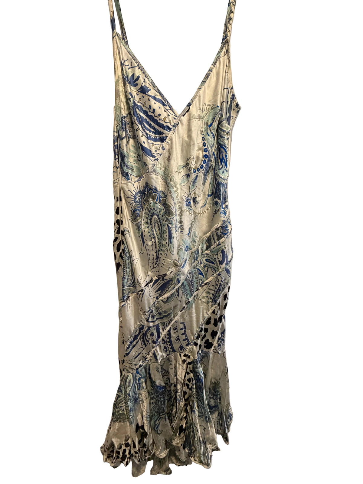 Cavalli Paisley Satin Dress - M