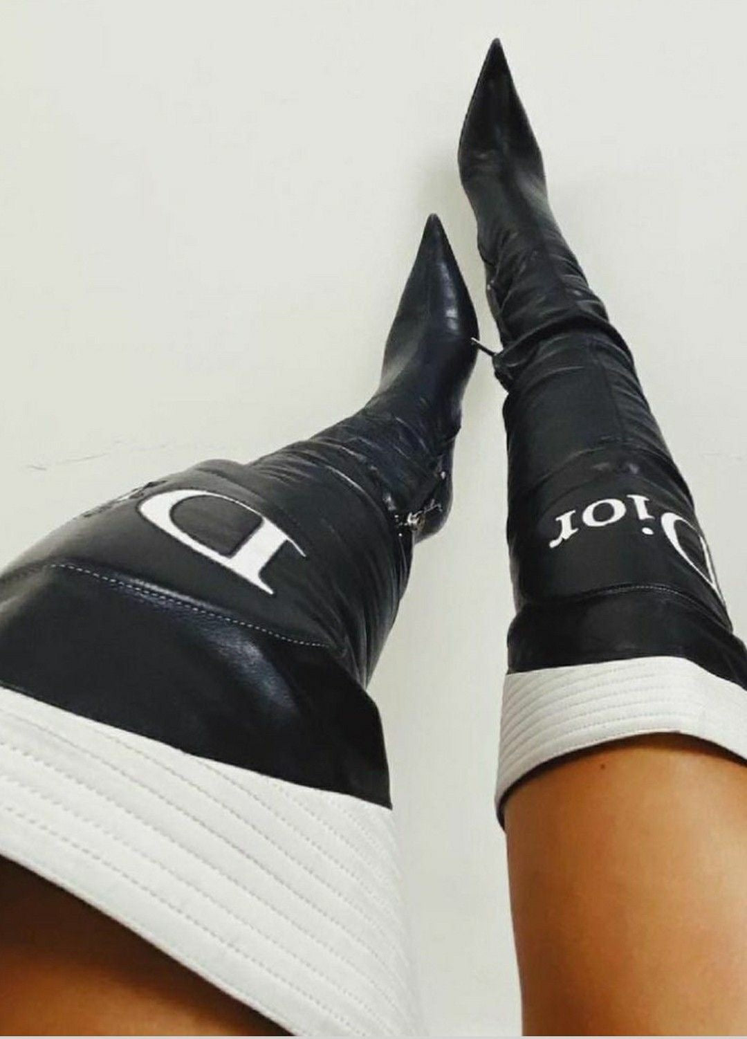 Dior Moto Over the Knee Boots - 38.5