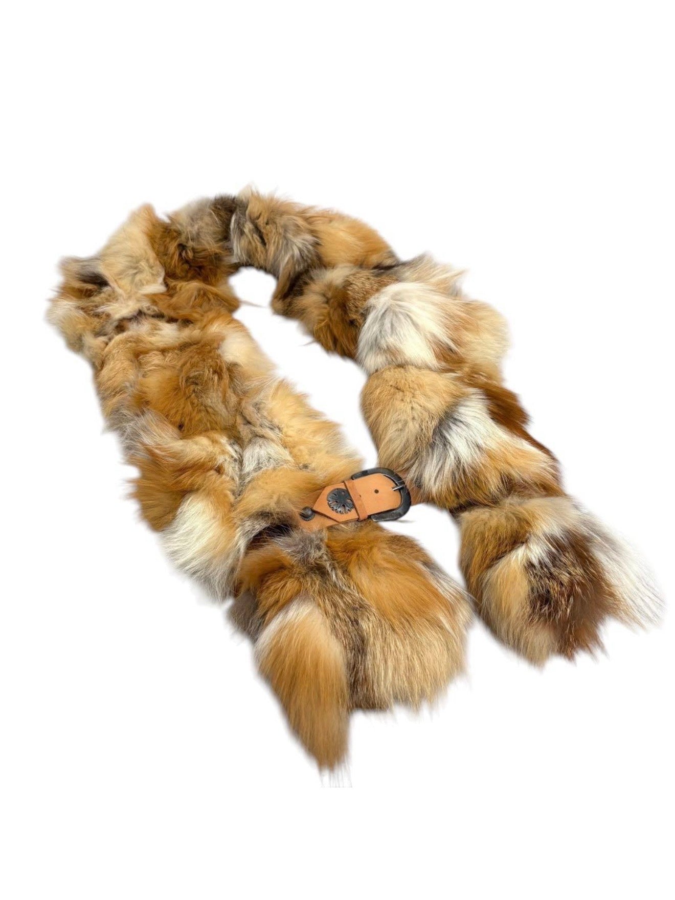 Dior Fox Fur Scarf/Shawl with Front Belt Clip