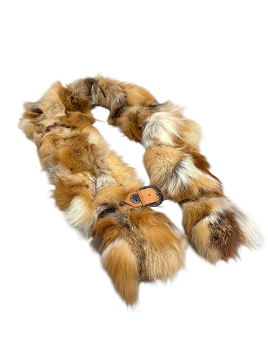 Dior Fox Fur Scarf/Shawl with Front Belt Clip