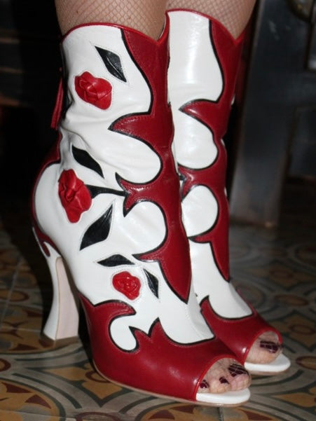 Miu Miu 2012 Roses Ankle Boots - 37